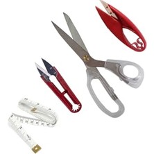 aklow akyoleticaret 23 cm Plastik Saplı Kumaş Kesim Iplik Temizleme Makası Set