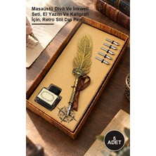 Yenilig 5 Adet Vintage Divit Hokka Seti – Masaüstü Divit ve Inkwell Seti, El Yazısı ve Kaligrafi Için, Retro Stil Dip Pen