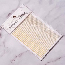 aklow akyoleticaret Parlak Gold Şerit Tırnak Sticker Etiketi, Nail Art
