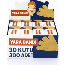 aklow akyoleticaret 300 Adet Bez Yara Bandı (10'lu x 30 Paket)
