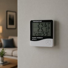 aklow akyoleticaret Htc-2 Kablolu Termometre ve Nem Ölçer | Iç ve Dış Ortam Takibi Için Gelişmiş Çözüm