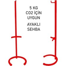 aklow akyoleticaret 5 kg Co2 Tüpü Için Ayaklı Sehba; Kırmızı, Yangın Güvenlik Ekipmanı Stand