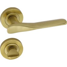 aklow akyoleticaret Royal Titanyum Gold Wc Banyo Kapı Kolu Daire Rozetli Sürgülü Kapı Sağa Sola Uygun