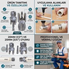 aklow akyoleticaret Pprc Boru Diş Açma Seti; 20-25 mm (1/2''-3/4''), Iç ve Dış Diş Açma