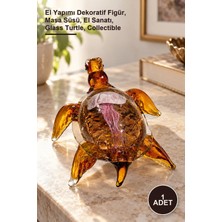 Yenilig 1 Adet Murano Cam Kaplumbağa Figürü – El Yapımı Dekoratif Figür, Masa Süsü, El Sanatı, Glass Turtle, Collectible