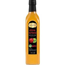 aklow akyoleticaret Elma Sirkesi 500 ml Doğal Fermantasyon Içilebilir Katkısız Cam Şişe