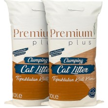 aklow akyoleticaret Doğal Bentonit Kedi Kumu Aktif Karbonlu 10 L x 2 Paket; Topaklanan, Kokusuz, %99,5 Tozsuz, Yüksek Emicilik Gücüne Sahip Kedi Kumu (2'li Paket, 20 L)