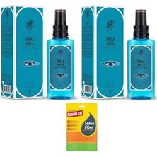 aklow akyoleticaret Aqua Kolonya, 2 Adet 125 ml Pet Şişe, Mikrofiber Bez Hediyeli