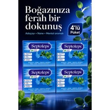 Septoleps Adaçayı-Nane-Mentol Aromalı 24 Pastil-4 Lü Paket Takviye Edici Gıda