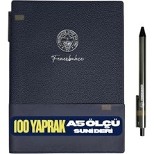 aklow akyoleticaret Lisanslı Suni Deri Kaplamalı 100 Yapraklı 14X21 cm Ölçülü Çizgili A5 Not Defteri Kalem Hediyeli