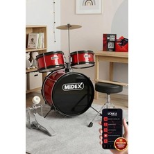 MSP CD300X-RD Akustik Çocuk Baterisi Davulu Seti 5-14 Yaş Için Full Set