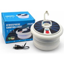 MSP Solar Şarjlı Makaralı Peri LED Kamp Lambası, Type-C, Outdoor Çadır ve Bahçe Aydınlatması