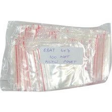 aklow akyoleticaret Kilitli Naylon Torba Poşet 6x7 cm Şeffaf 100 Adet 1 Paket