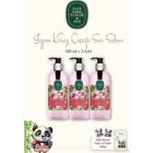 aklow akyoleticaret Japon Kiraz Çiçeği Sıvı Sabun 500 Ml, 3'lü Set, %100 Doğal Rosıe