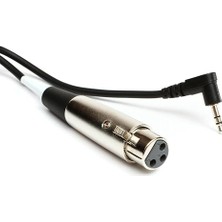 MSP Tech XVM-105F Mikrofon Etiketi, XLR3F Dik Açılı 3,5 mm Trs, 5 Ft