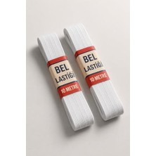 aklow akyoleticaret Geniş Yassı Lastik Metre 2 Adet 0.80 cm Beyaz 20 Bel Paça Don Lastiği