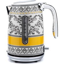 MSP Gem Royal Margery 1.7 Litre Desenli Su Isıtıcısı – 2200 W, Paslanmaz Çelik Gövde