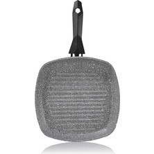 MSP Cory Yanmaz Yapışmaz Kare Grill Tava 28CM-GRI