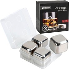 MSP Çelik Buz Küpleri – Set 4 Parça, Klipsli Kutuda, Ø2,7 cm