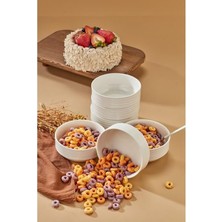 MSP Emboss 6'lı 12 cm Porselen Joker Kase Çorba Kahvaltılık Ikramlık Çerezlik Set