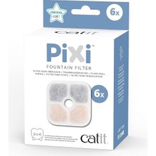 MSP 43722 Pixi Yedek Filtre, Catit Pixi Su Çeşmesi Için Içme Çeşmesi Filtresi, 6'lı Paket