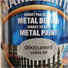 aklow akyoleticaret Gümüş Gri Çekiçlenmiş Metal Boyası, Pas Üstü Uygulama, 2.5 L