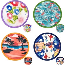 MSP Adet Katlanabilir Yuvarlak Yelpaze Çantalı 20 cm Taşınabilir El Yelpazesi, Japon Yelpazesi, Pratik El Kore Yelpazesi