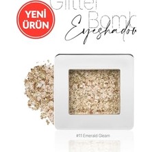 aklow akyoleticaret Glitter Bomb Eyeshadow 11 Emerald Gleam, Yoğun Pigmentli Tekli Far