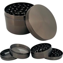 MSP Parçalayıcı Metal Baharat Öğütücü Herb Spice 4 Katmanlı 40MM / 50MM / 63MM (Koyu Grı, 63MM)