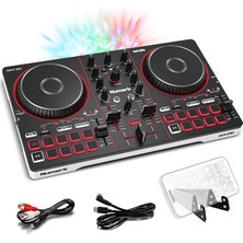 MSP Party Mix Iıı Dahili Işıklı Bluetooth Dj Controller – 2 Deck, 16 Pad, Stems Kontrolü, Beat Assist, Smart Fader, Usb-C, Serato Dj Lite & Algoriddim Djay Dahil, Başlangıç Dj Seti