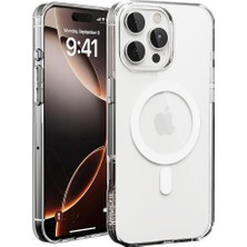 MSP Apple iPhone 14 Pro Max Için Magsafe ile Uyumlu Kılıf, Manyetik Şeffaf Kılıf, Sararma Karşıtı Koruyucu, Darbeye Dayanıklı Şeffaf Kristal Kapak