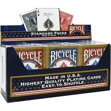 MSP Rider Back Intl. Standard Endeks Oyun Kartları, 12 Deste (6 Kırmızı, 6 Mavi)