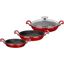 MSP Döküm Sahan Seti 16-20-24 cm - Profesyonel Lezzet Koleksiyonu