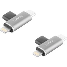 MSP Type C To Lightning/type C Şarj ve 5gbps Veri Aktarımı iPhone Yuva Çevirici Dönüştürücü Otg Adaptör Otgbt Ikili Paket
