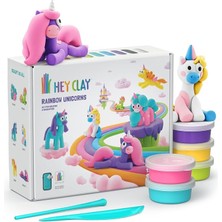 MSP Clay - Rainbow Unicorns | 15 Teneke ile Polimer Kil | El Sanatları Çocuklar 3 Yıl Veya Daha Büyük Tek Boynuzlu Atlar | 6 Figürlü Doğum Günü Hediyesi Çocuklar ve Kızlar | Havada Kurutulmuş Kil
