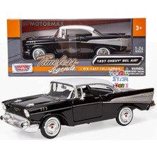 MSP Chevy Bel Air, Black – Motormax Premium American 73228 – 1/24 Scale Diecast Model Car