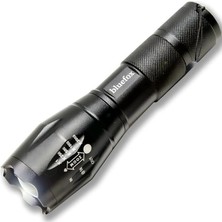 MSP Güçlü LED El Feneri, 10W Ultra Parlak Işık, 5 Farklı Mod, Zoom Özellikli, Dayanıklı Aluminyum Gövde