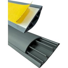 MSP Kendinden Yapışkanlı 50X12MM Gri Balık Sırtı Kablo Kanalı (1 Metre)
