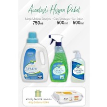 aklow akyoleticaret Bulaşık Makinesi Deterjan, 750 Ml, Sıvı Sabun 500 ml ve Arap Sabunlu 100'LÜ, Cam Temizleyici