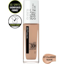 MSP New York Superstay Active Wear Fondöten- 07 Classic Nude (30 Ml)