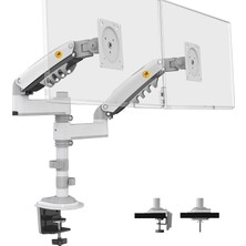 MSP Bayou Nb H180 17-27" Çift Kol 2-9 kg Amortisörlü Monitör Standı (Beyaz)
