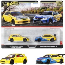 MSP Hot Wheels Premium Car Culture 2'li Paket 99 Honda Cıvıc Type R (Ek9) & Honda Cıvıc Type R HBL96 - JBL00