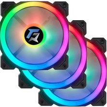 MSP 7r Pro Seri (3'lü Set) Rainbow Ledli Sessiz 120MM 12CM Kasa Fanı