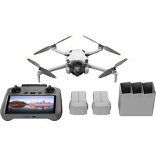 MSP Mini 4 Pro Fly More Combo Plus (Djı Rc 2) (Ekranlı Kumanda) - 4K Hdr Kameralı Mini Drone, 20 Km (Fcc) Maksimum Video Aktarım Mesafesi, Çok Yönlü Engel Algılama, 45 Dakikalık Uçuş, 2 Akıllı Batarya