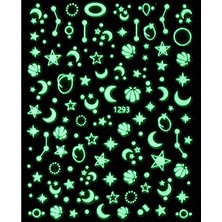 MSP Parlayan Ay Yıldız Geometrik Tırnak Sticker Tırnak Etiketi Nail Art JO-1293