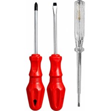 MSP 3'lü Tornavida Seti 5X100 mm Düz + Yıldız + Kontrol Kalemi