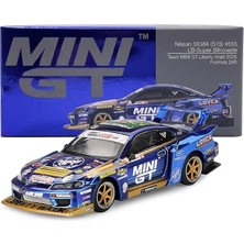 MSP Mını Gt 1/64 Nissan Sylvia (S15) Lb-Super Silhouette #555 2025 Formula Drift Japan Team Mını Gt Liberty Walk (Sağ) Bitmiş Ürün MGT01157-R