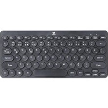 MSP BT-K95 2,4ghz Wireless+Bluetooth Kablosuz Sessiz Klavye Siyah Çift Modlu Telefon Tablet Mac Uyumlu