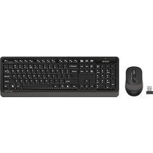 MSP Tech FG1010 2.4g Q Türkçe Fn-Multimedya Klavye+Optik 2000DPI Mouse Siyah/gri Kablosuz Set