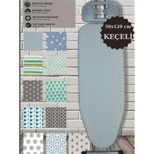 MSP 1 Adet Ütü Masası Kılıfı Yanmaz Yüzey Keçeli, Karışık Renk Ütümasası Kılıfı 50-120CM Lastikli Asorti, 50 x 120, Beyaz, 8724874289